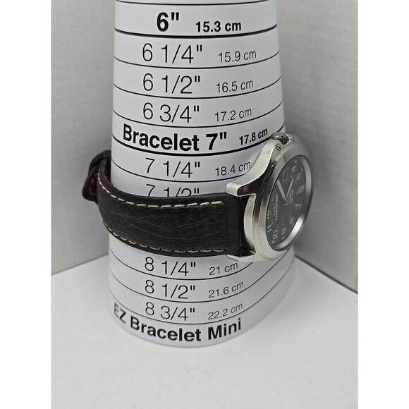 Timex Expedition Indiglo WR50M Date Field Watch Quartz New Battery Leather Strap - Picture 7 of 14